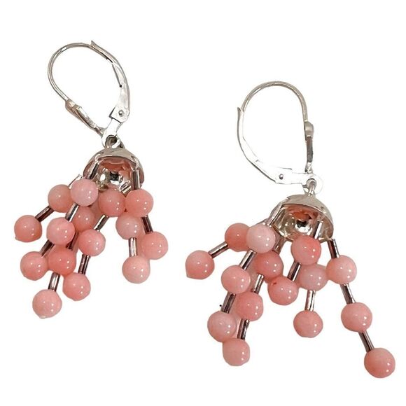 Jay King Angel Skin Coral Multi-strand Necklace and Earrings Set DTR 925 - Picture 4 of 12